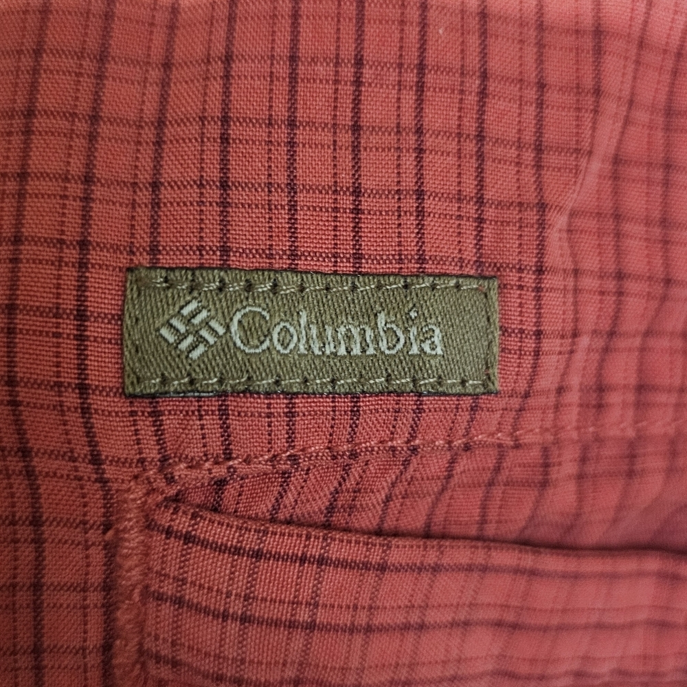Columbia Red Checkered Men's Shirt XXL Short Sleeve Button Down - Picture 7 of 7
